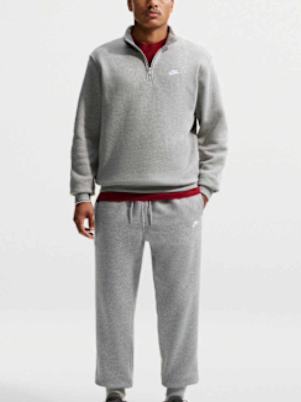 Nike Grey Club Fleece Joggers - Light Gray Sweatpants XXS NEVER WORN